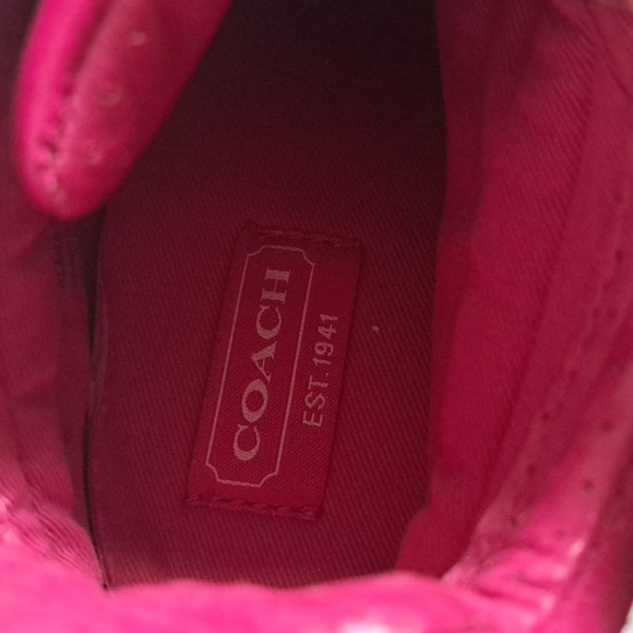 Coach Alara High Top Wedge Sneakers in Hot Pink 6.5 - Picture 11 of 12